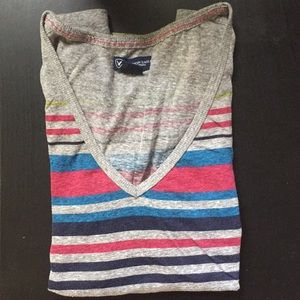 American Eagle Long Sleeve V-Neck Tee